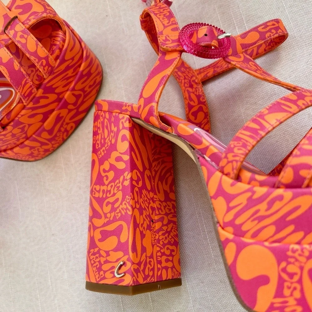 Circus by Sam Edelman Women’s Paddie Shoes Pink Orange Size US 8* Platform Drag
